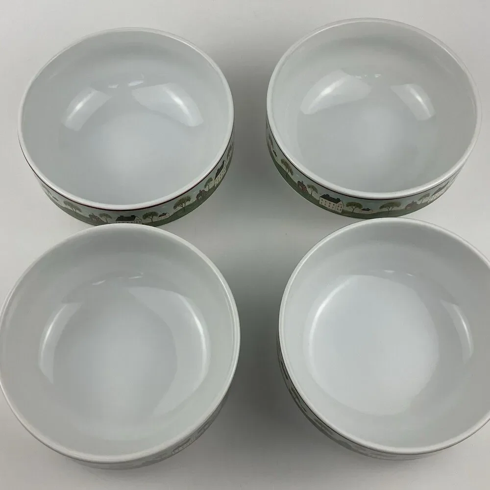 Warren Kimble Country Life Folk Brandon House Sakura Dish Set VTG